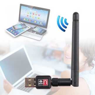 כרטיס רשת אלחוטי בחיבור USB עם אנטנה חיצונית חזקה