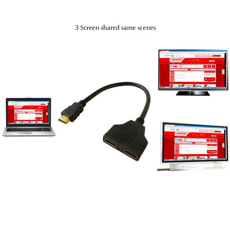 מפצל hdmi זכר לשתי נקבות hdmi – תמונה 5
