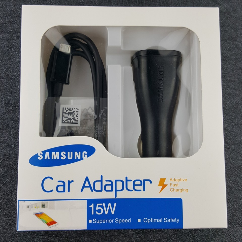 ⁦מטען מהיר לרכב כפול סמסונג גלקסי מקורי Samsung 15W 9V כולל כבל טעינה Micro USB⁩ – תמונה ⁦2⁩