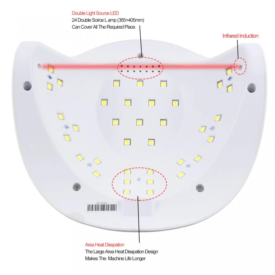 ⁦מכונה לייבוש לק חדשנית ומקצועית - 54W UV LED SUN X⁩ – תמונה ⁦10⁩