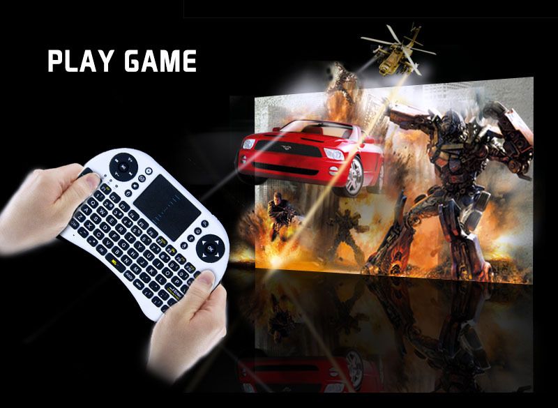 מקלדת מיני אלחוטית דגם Rii i8 מקורית מבית Riitek עם משטח מגע ותאורת מקשים – תמונה 5