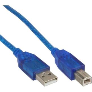 כבל מדפסת מחיבור USB 2.0 A לחיבור B באורך 1.5 מטרים