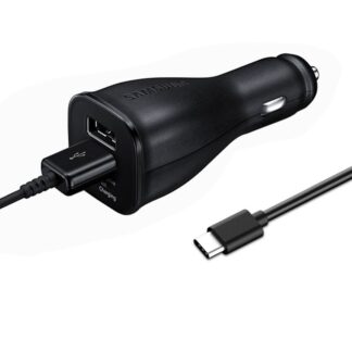 מטען מהיר לרכב כפול סמסונג גלקסי מקורי Samsung 15W 9V כולל כבל טעינה Type c
