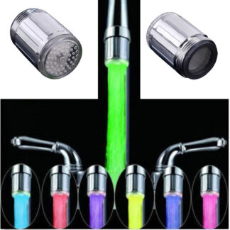 ראש ברז צבעוני מדליק מחליף צבעים - 7 צבעי  LED מתחלפים!