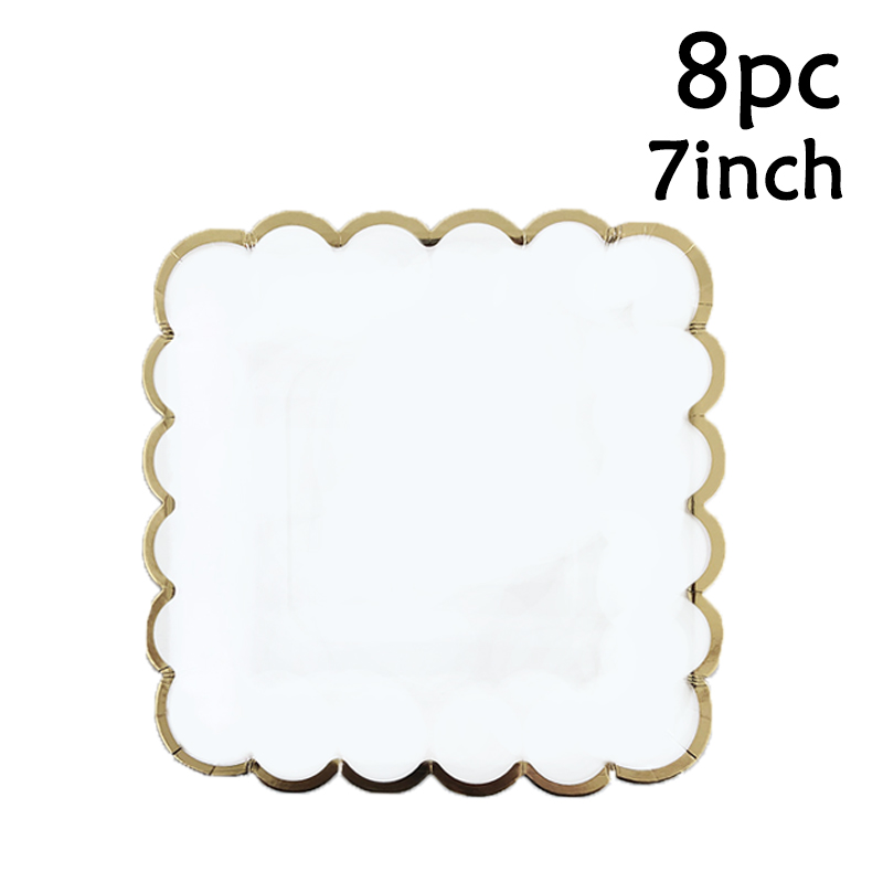 8pcs 7inch plates