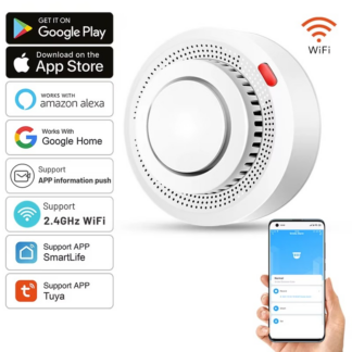 גלאי עשן אלחוטי כולל חיבור לאפליקציה וWIFI