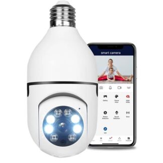 מצלמת אבטחה מסתובבת 360 מעלות דגם חדש המתחבר לשקע מנורה סטנדרטי