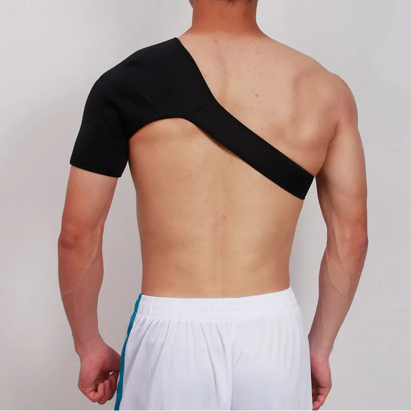Adjustable Gym Sports Care Single Shoulder Support Back Brace Guard Strap Wrap Belt Band Pads Black Bandage Men & Women Adjustable Gym Sports Care Single Shoulder Support Back Brace Guard Strap Wrap Belt Band Pads Black Bandage Men & Women