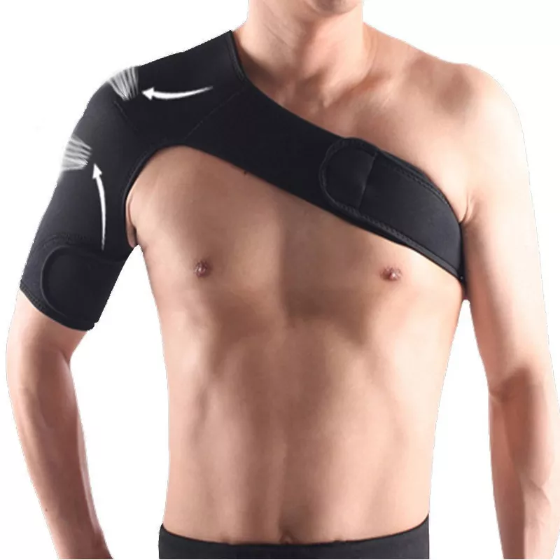 Adjustable Gym Sports Care Single Shoulder Support Back Brace Guard Strap Wrap Belt Band Pads Black Bandage Men & Women Adjustable Gym Sports Care Single Shoulder Support Back Brace Guard Strap Wrap Belt Band Pads Black Bandage Men & Women