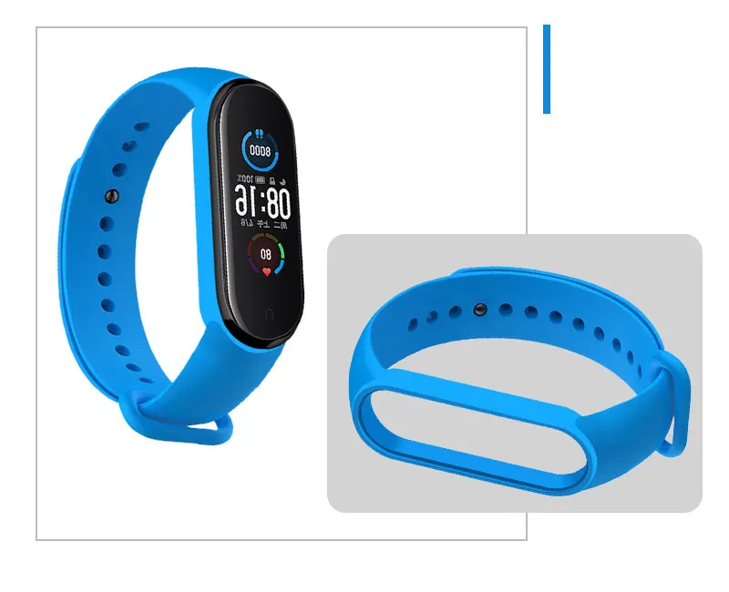 רצועת סיליקון לצמיד הכושר שיאומי Xiaomi Mi Band 5