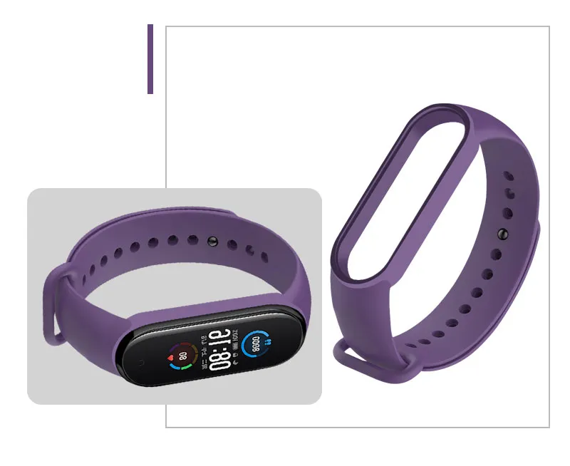 רצועת סיליקון לצמיד הכושר שיאומי Xiaomi Mi Band 5