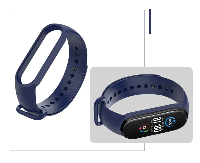 רצועת סיליקון לצמיד הכושר שיאומי Xiaomi Mi Band 5