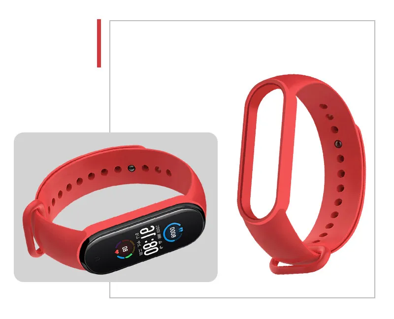 רצועת סיליקון לצמיד הכושר שיאומי Xiaomi Mi Band 5