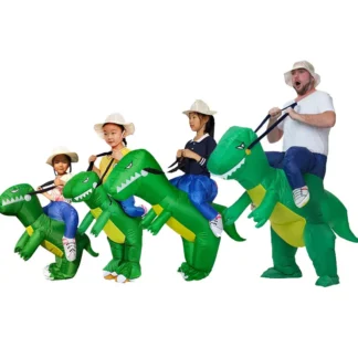 תחפושת דינוזאור ירוק מתנפח תחפושת לכל המשפחה