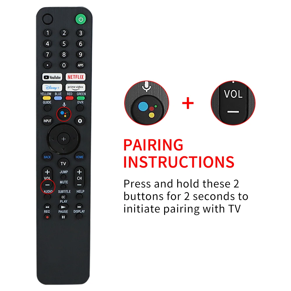 New RMF-TX520U Remote Control For Sony Smart TV KD-43X80J KD-43X85J KD-50X80J XR-50X90J XR-50X94J XR-55A80J XR-55A84J XR-55A84J