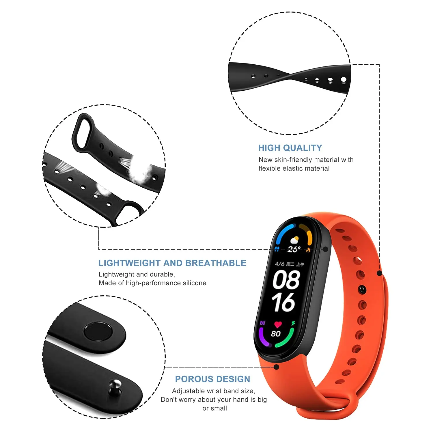 רצועת סיליקון לצמיד הכושר שיאומי Xiaomi Mi Band 9