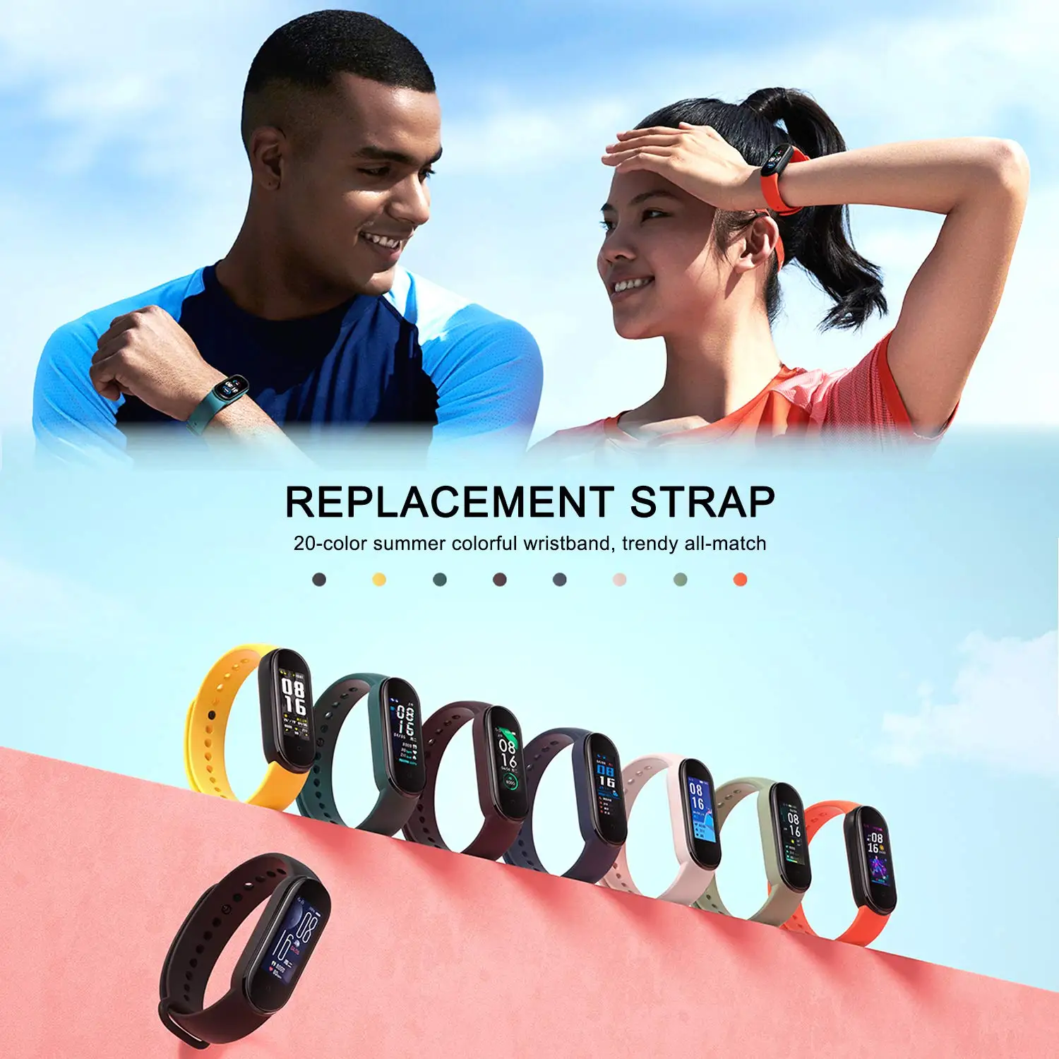 רצועת סיליקון לצמיד הכושר שיאומי Xiaomi Mi Band 9
